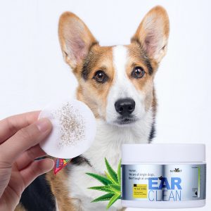 GJYC Pet Parabens Free & Vegan Ingredients Ear Cleaning Wipes -120wipes