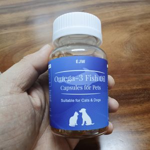 EJW Omega-3 Fish Oil Capsules for Pets Joint Coat Skin Health Supplement for Dogs and Cats