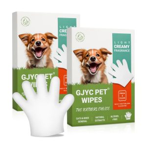 GJYC No-Washing Special Deodorizing Pet SPA Glove Wipes -5pcs/box