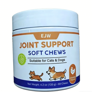 EJW Joint Support Soft Chews for Cats and Dogs Hip and Joint Mobility Supplement with Glucosamine Chondroitin MSM